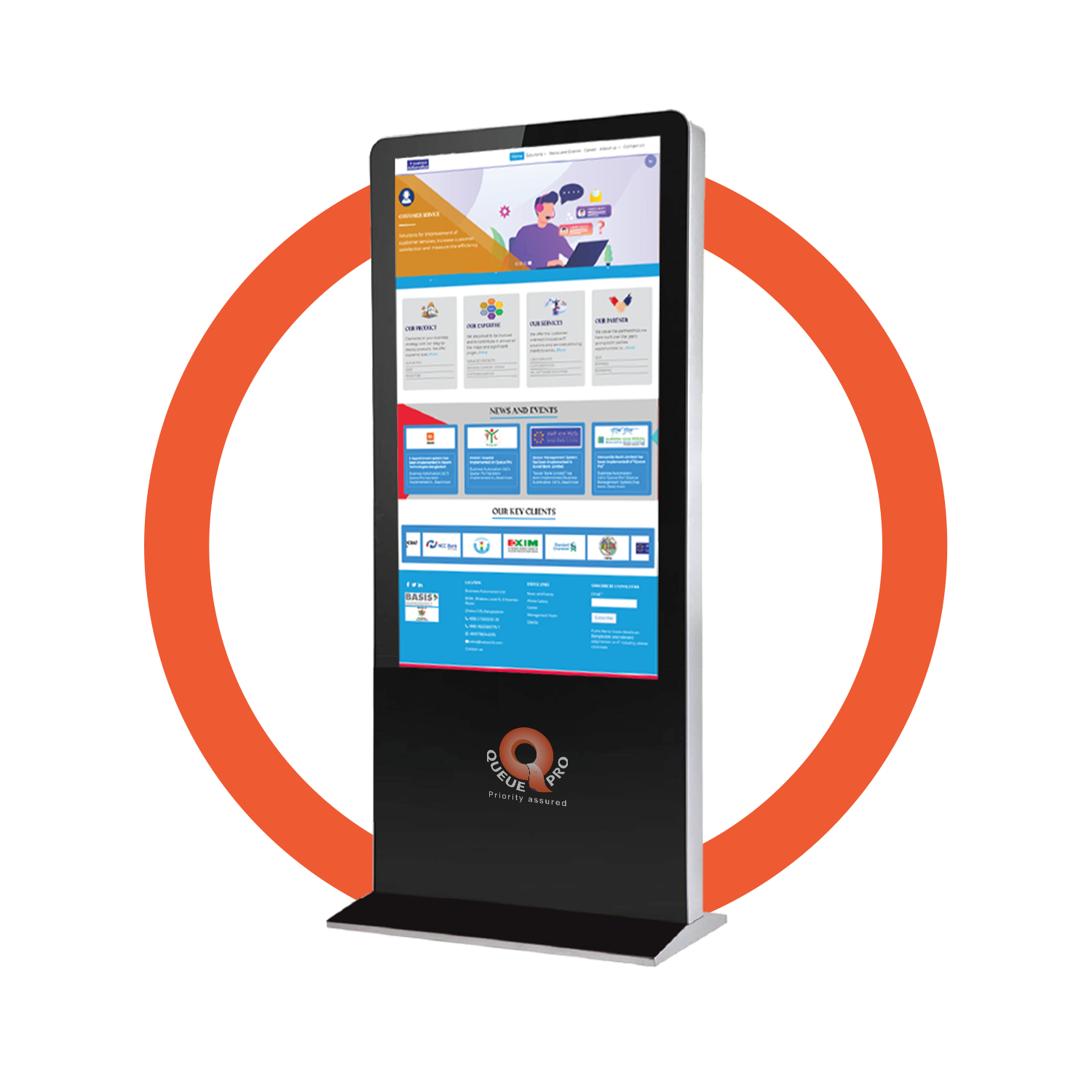 Digital Signage & Display For Better Visualization Queue Pro